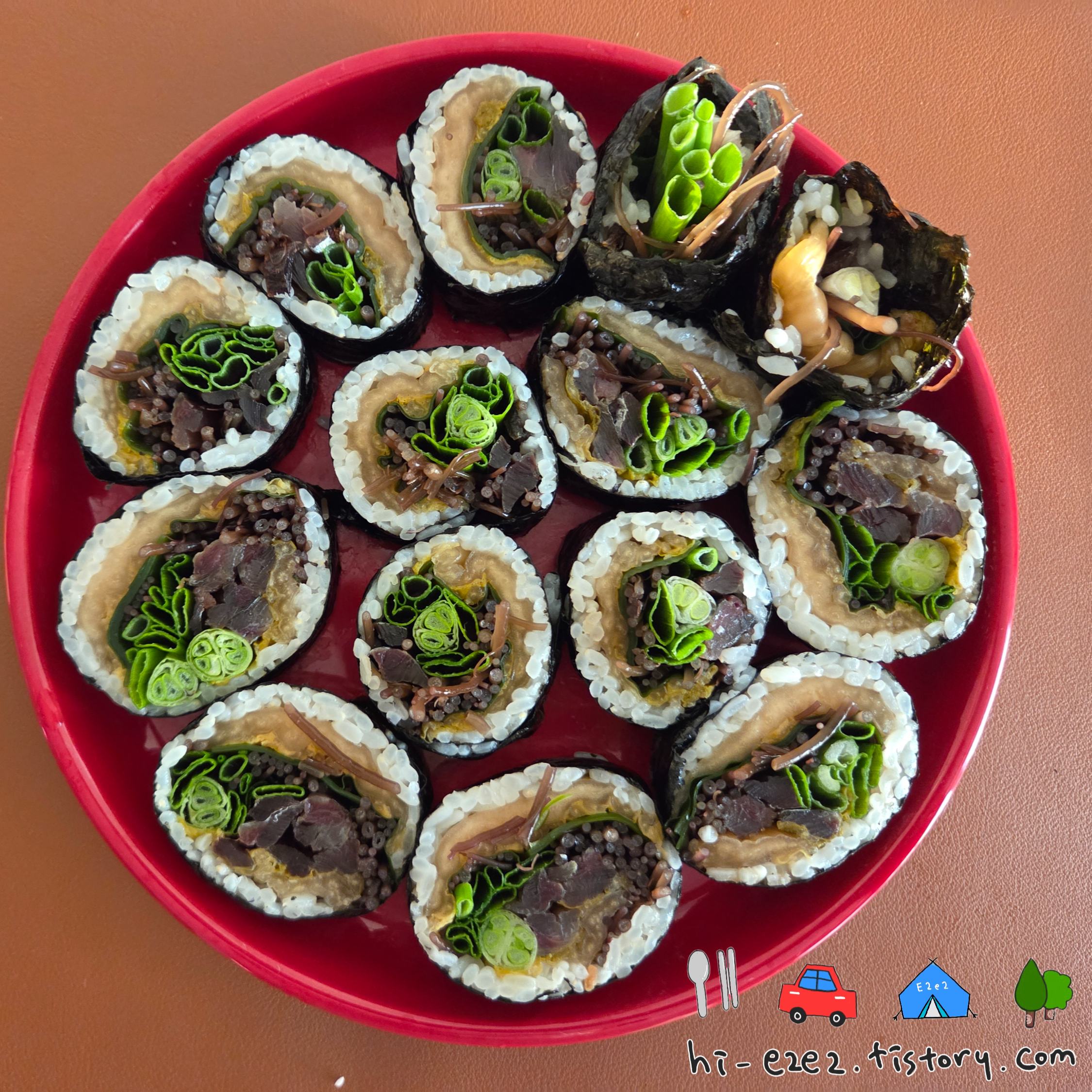 양학동과메기로 만든 과메기김밥