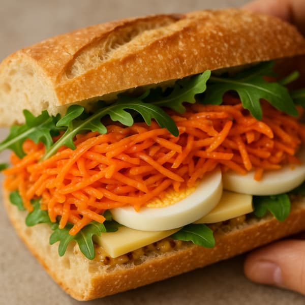 당근라페 먹는법 - 샌드위치