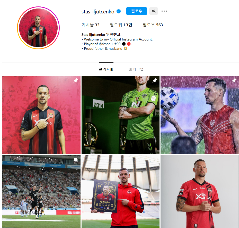 일류첸코 프로필 및 인스타