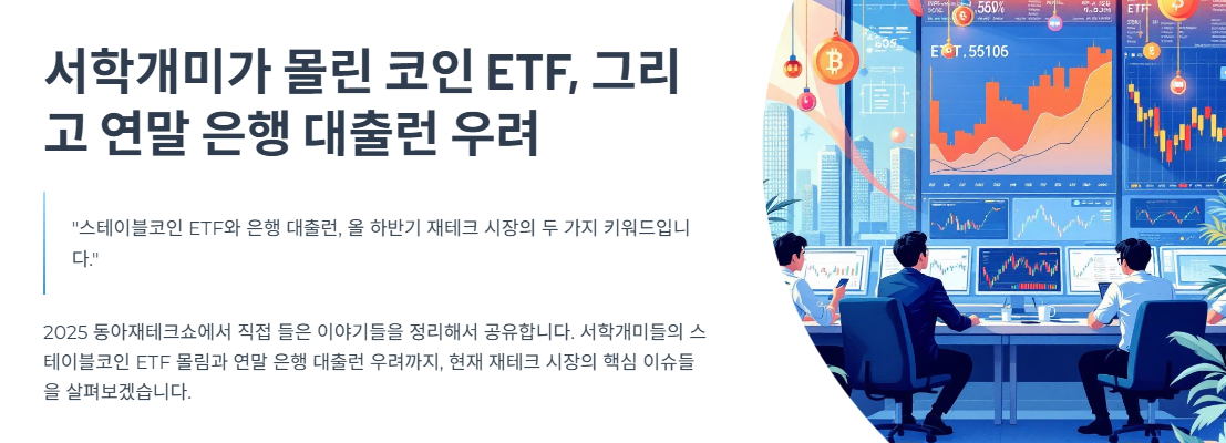 서학개미가 몰린 코인 ETF, 그리고 연말 은행 대출런 우려