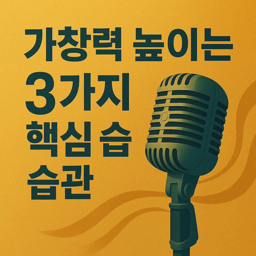 가창력 높이는 3가지 핵심 습관 관련 사진