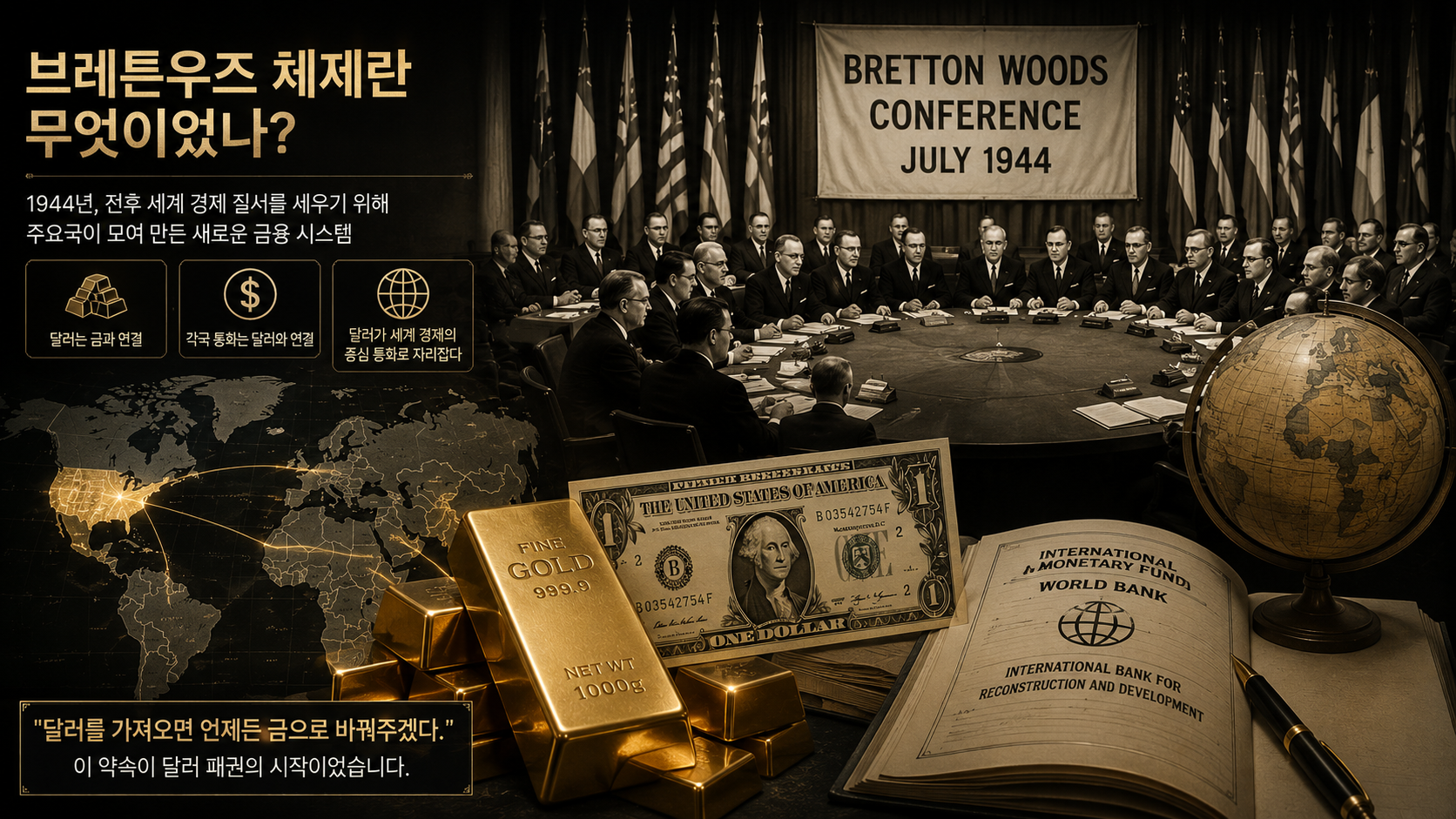 Bretton Woods system and gold-backed U.S. dollar financial order