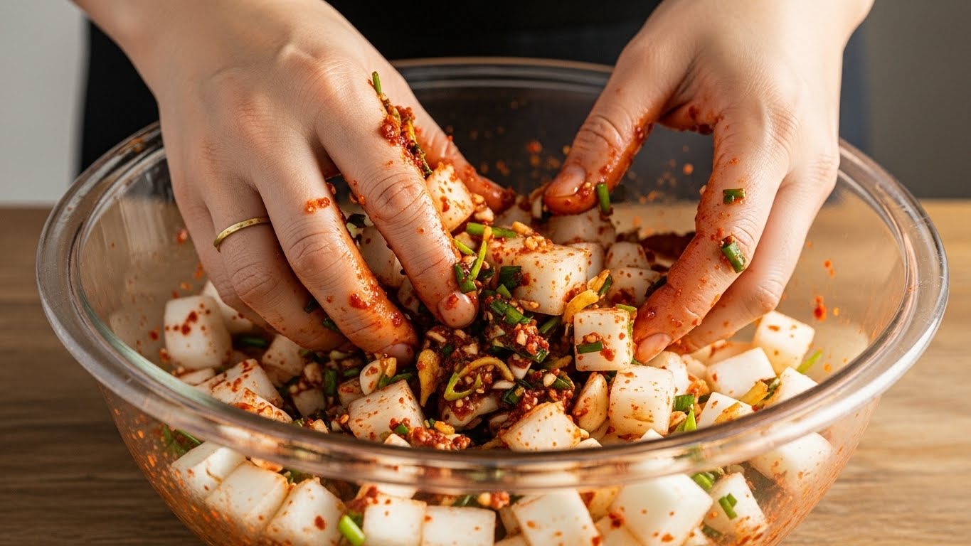 깍두기 맛있게 담는법