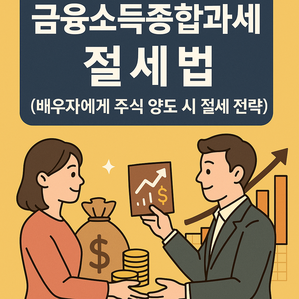 2025년 금융소득종합과세 절세법! 배우자 주식 양도세 2천만원 절약한 실제 후기