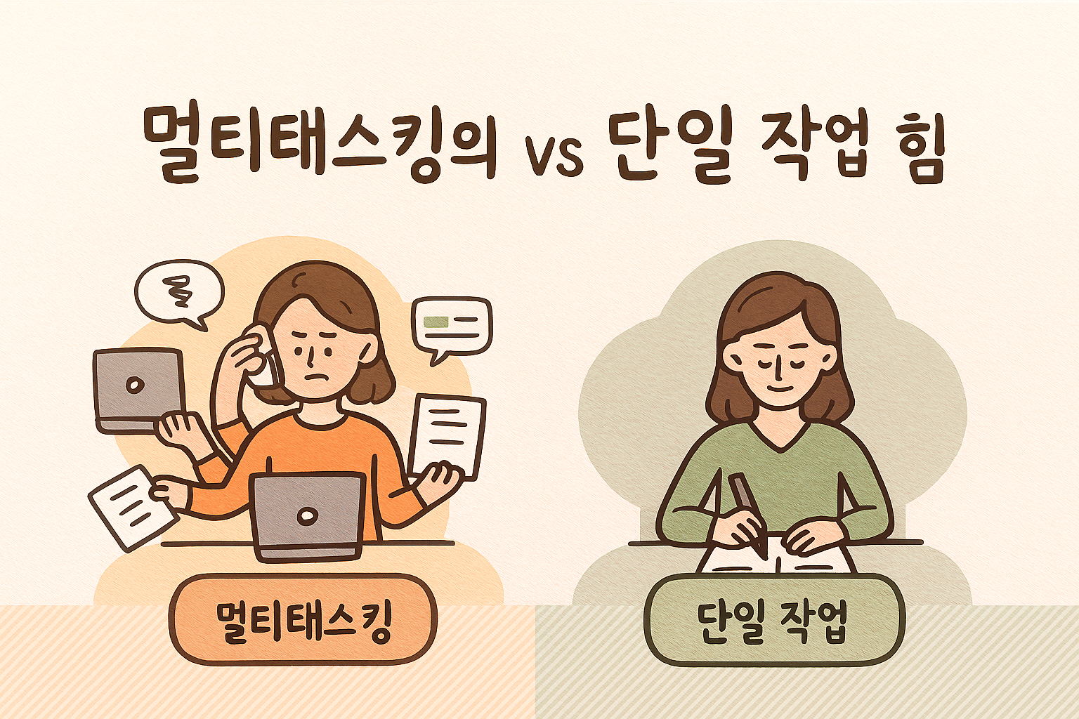 멀티태스킹의 함정 vs 단일 작업의 힘