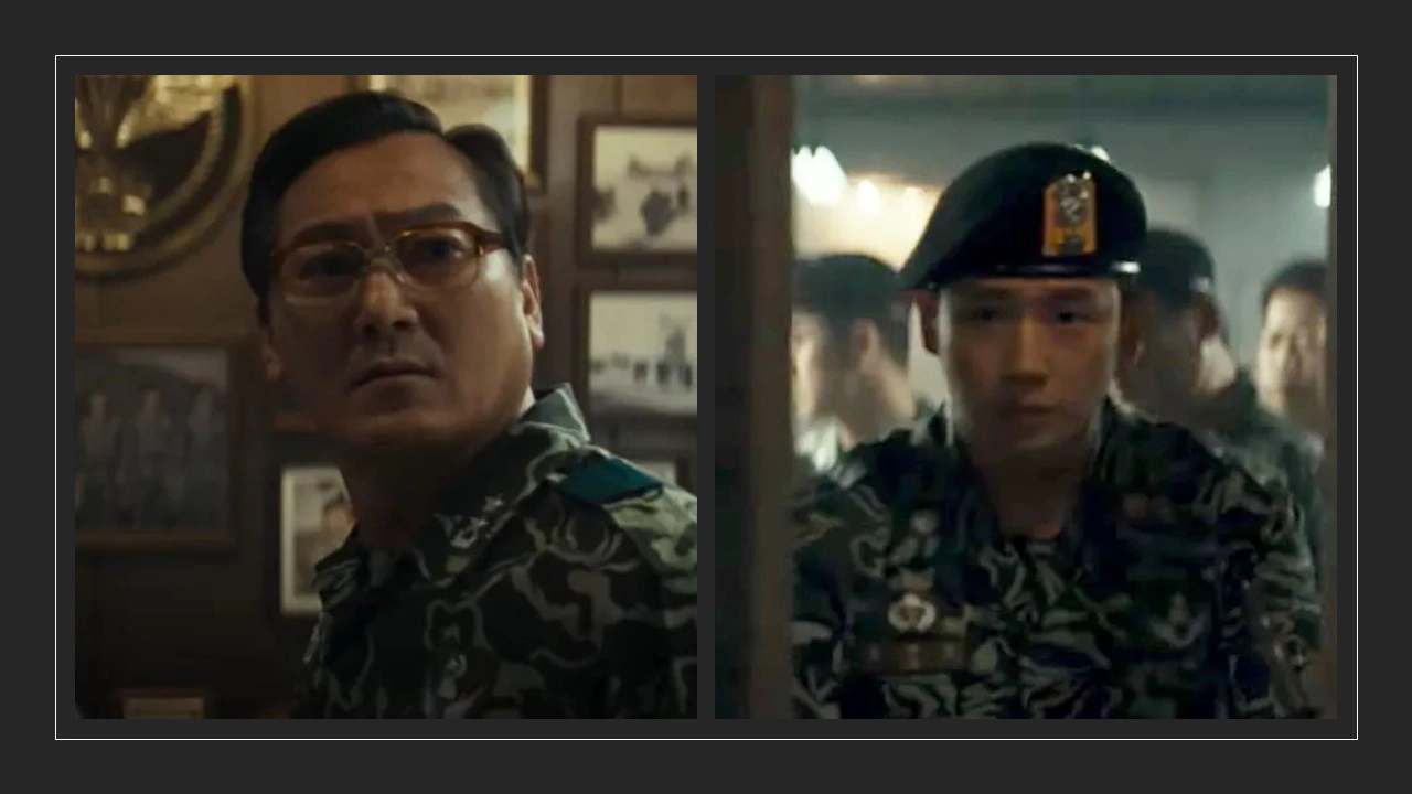 정만식(공수혁 특전사령관-사진 왼쪽), 정해인(오진호 특전사령관 비서실장)-출처:공식홈