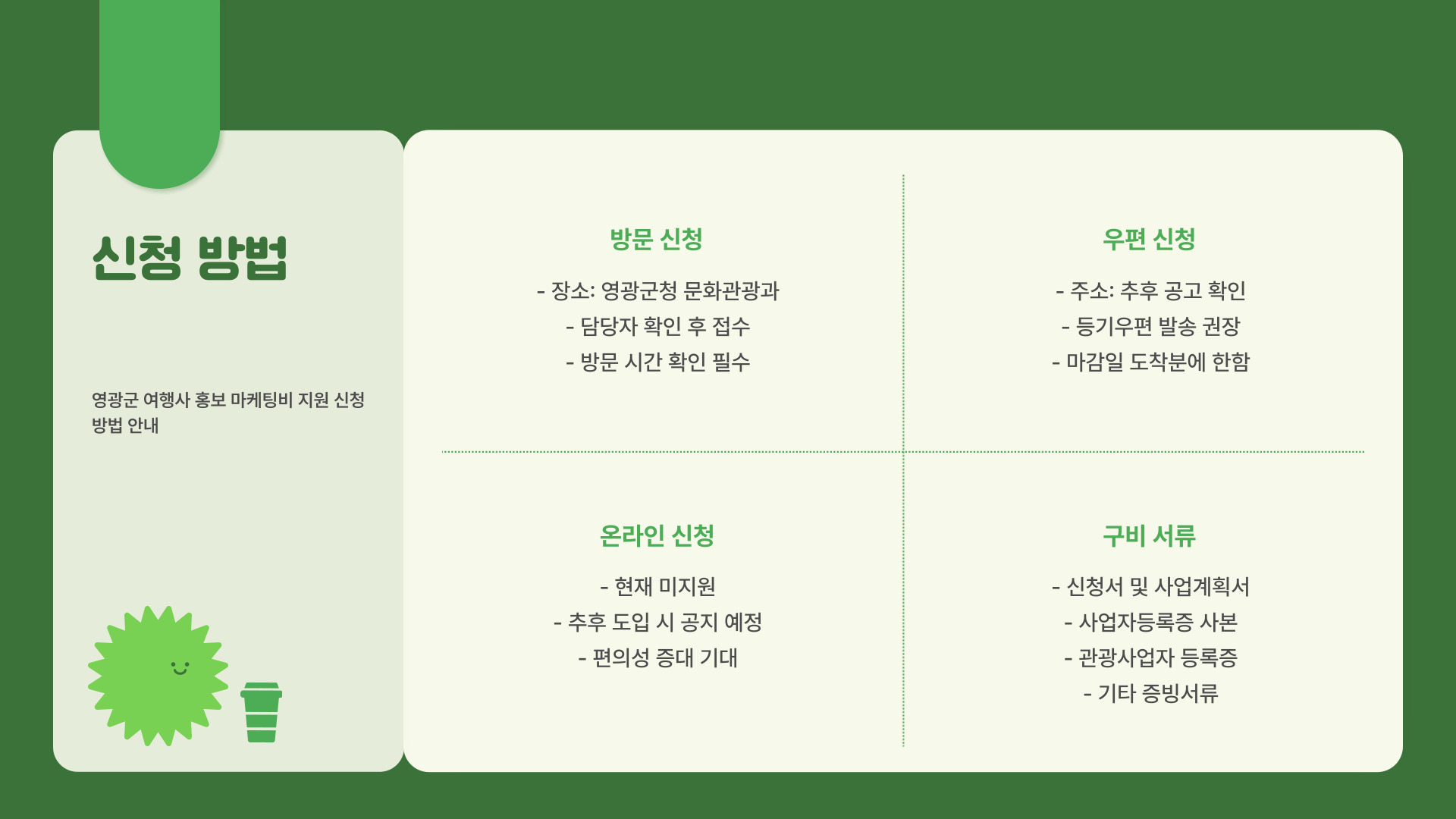 영광군 마케팅비 신청방법