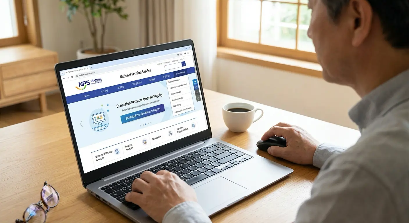 국민연금 조회 화면