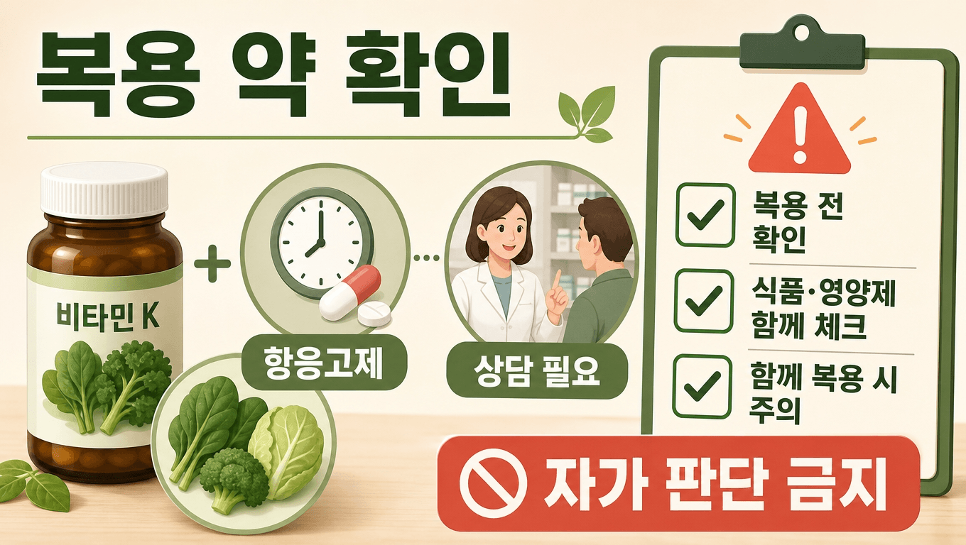 비타민K2 항응고제 복용 주의