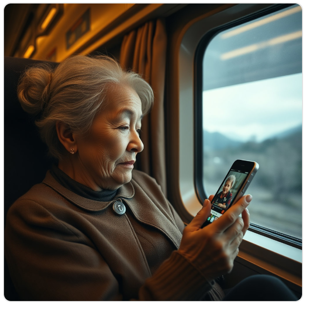 고향으로 가는 기차 안 사진