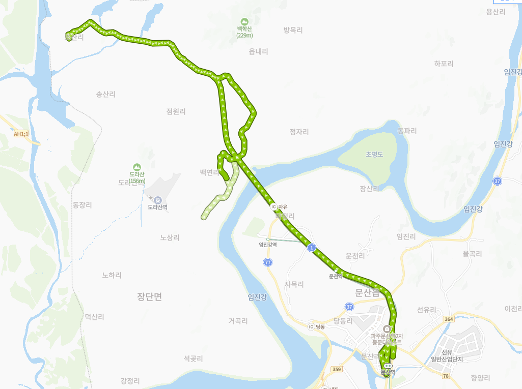 파주-93-6번-버스-노선-지도