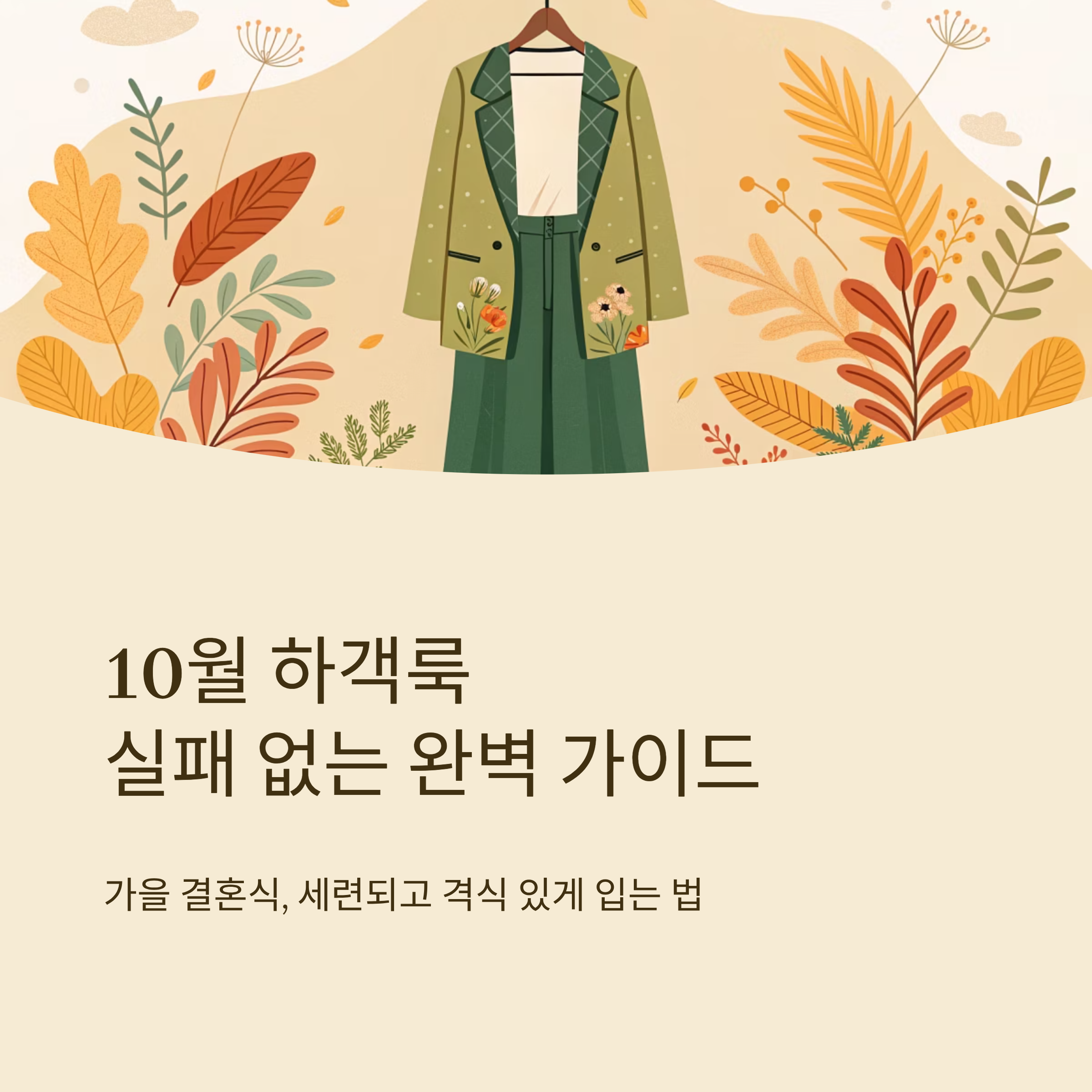 10월 하객룩 실패 없는 코디법 정리