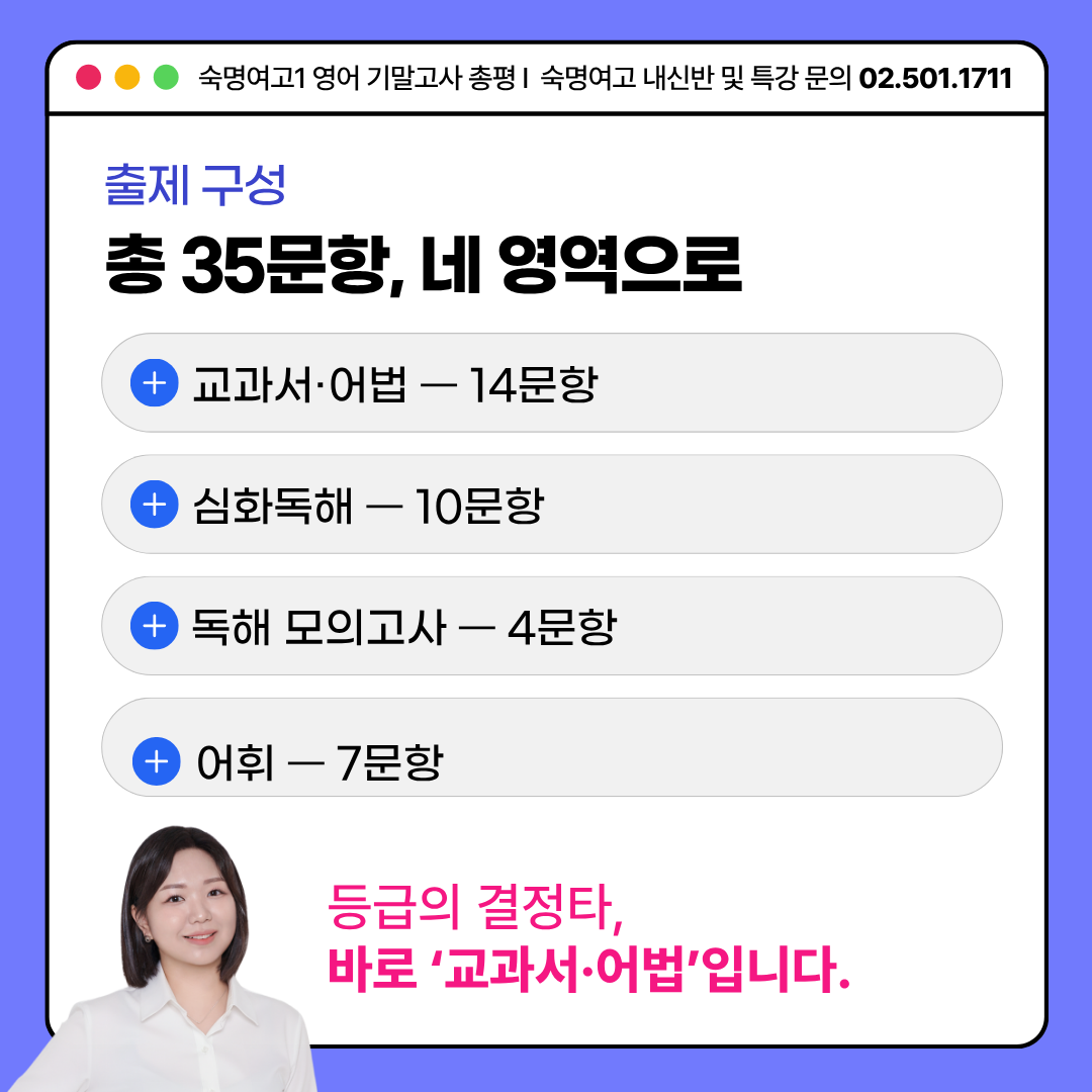 숙명여고 영어 내신대비 함영원영어 안미영