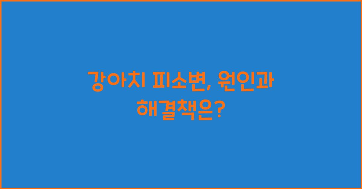 강아치 피소변