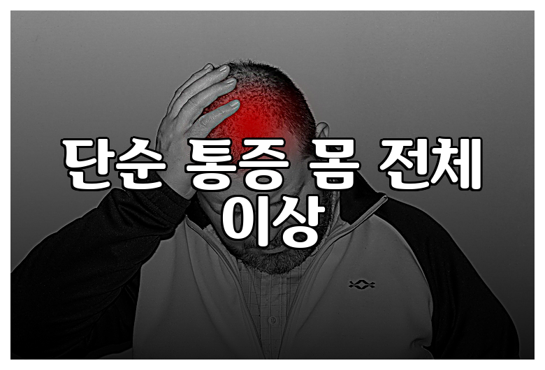 단순 통증 몸 전체 이상