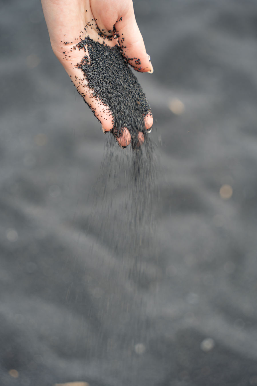 푸날루우 블랙 샌드 비치 검은 모래