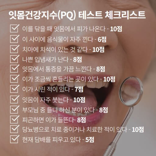 잇몸건강 자가 테스트