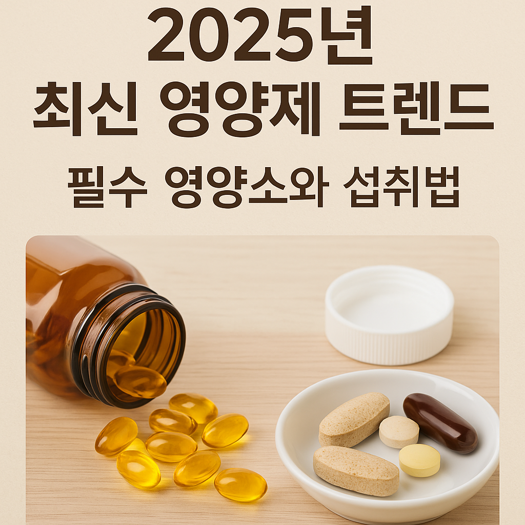 2025년 최신 영양제 트렌드: 필수 영양소와 섭취법