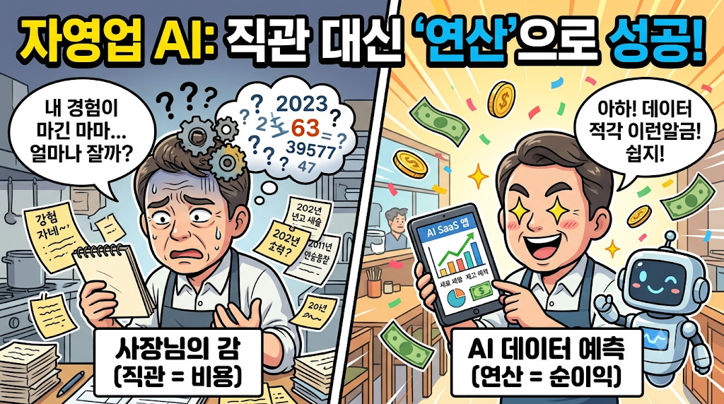 자영업의 AI 도입 전략: 사장님의 감 대신 AI의 데이터 예측을 활용하라!