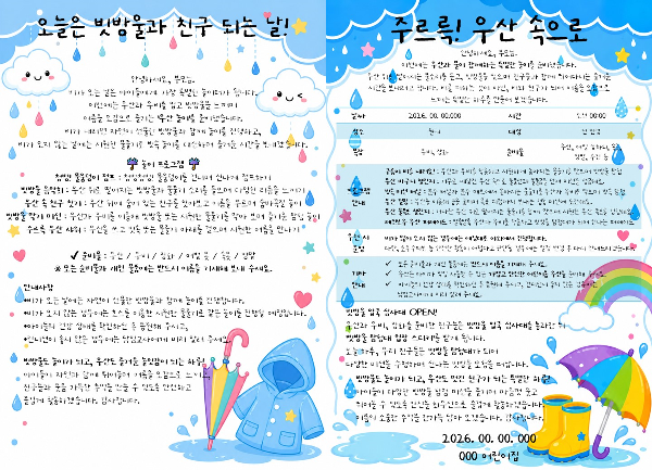 우산 놀이 안내문