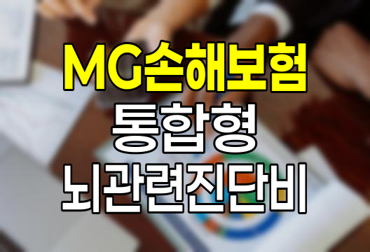 MG손해보험 통합형뇌관련진단비 보험 심층 분석