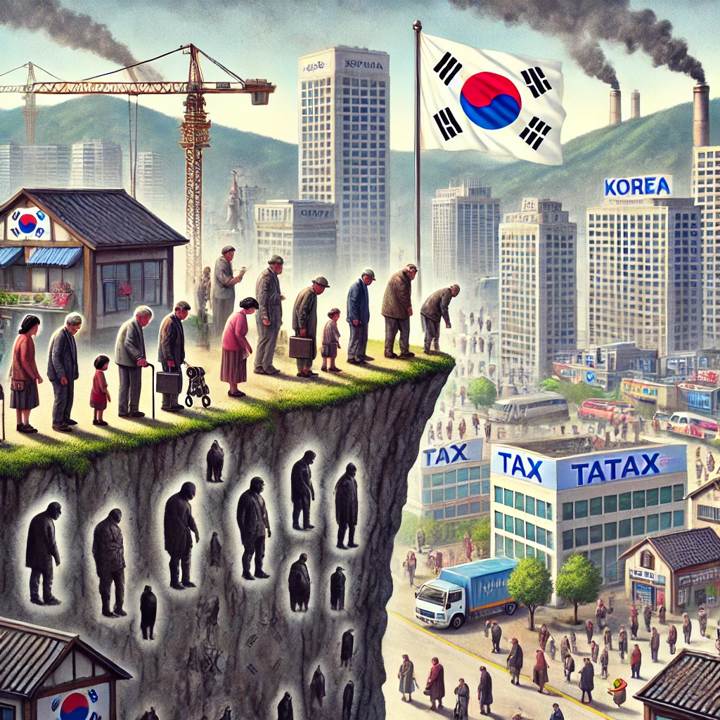 고령사회로 인한 위기를 나타내는 이미지