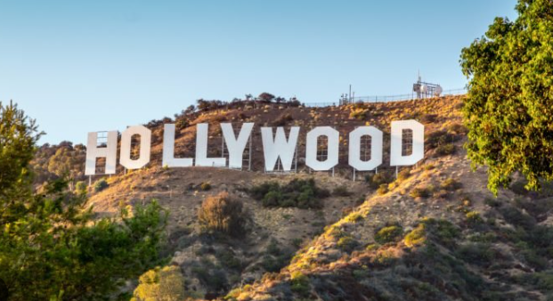 미국 헐리우드 힐스와 헐리우드 간판 네임