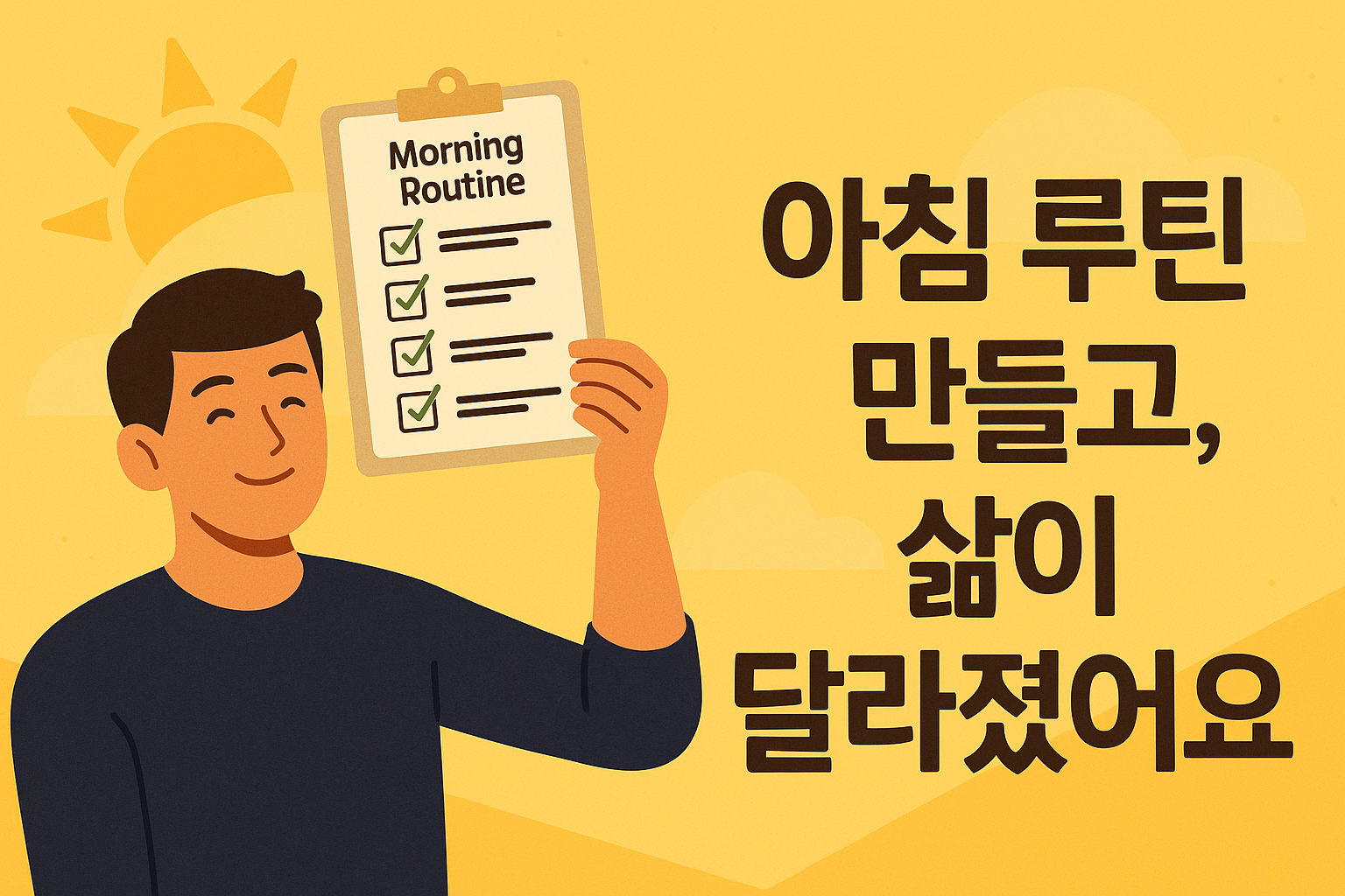 아침 루틴 만들고 삶이 달라졌어요