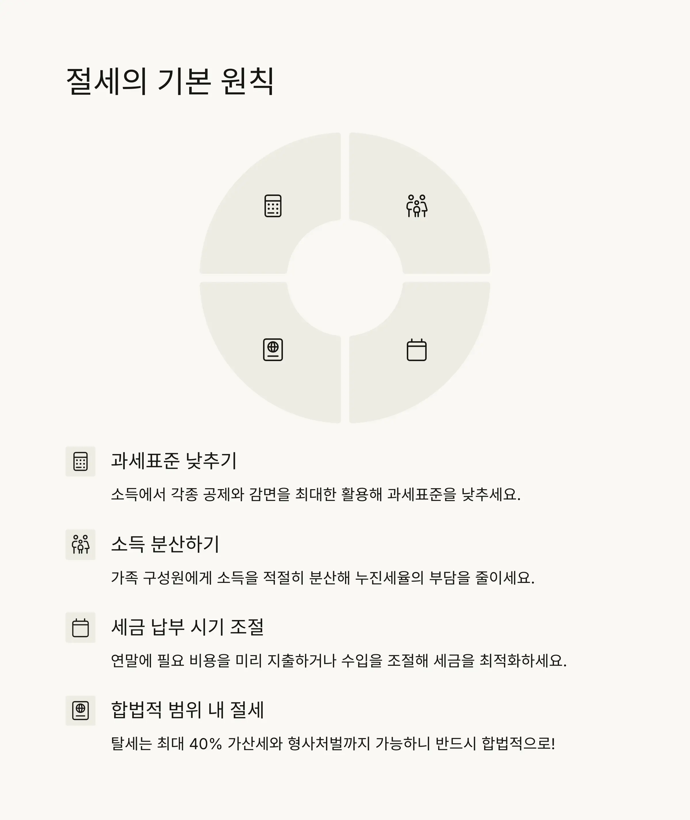 💡 종합소득세 절세의 기본 원칙