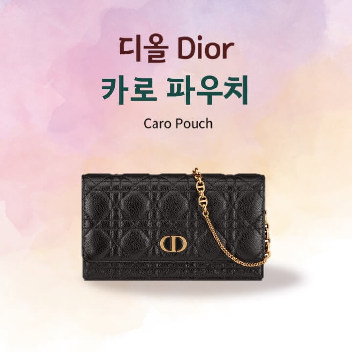 디올 카로 체인 파우치 이미지 (1)