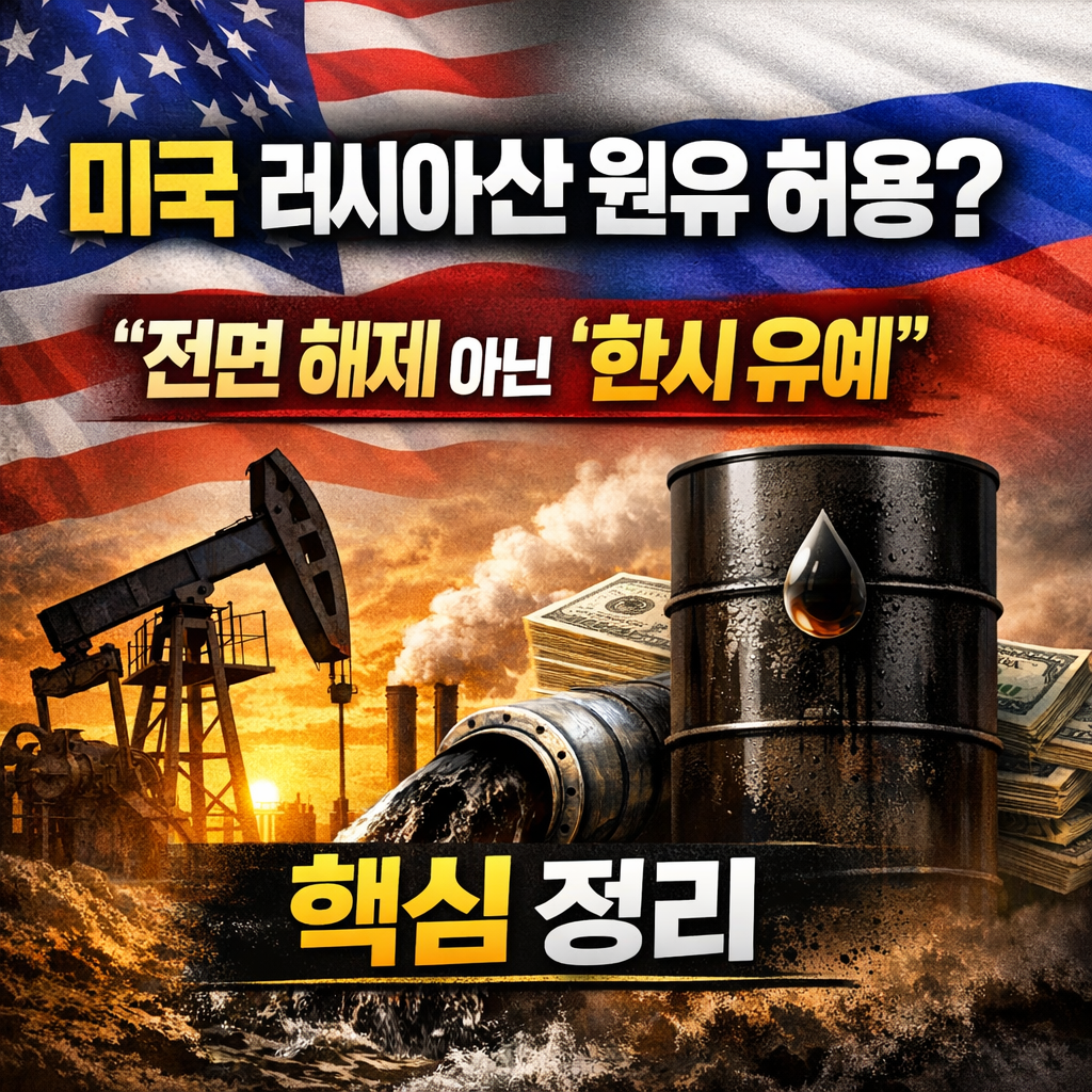 미국 러시아산 원유 허용? 전면 해제 아닌 &lsquo;한시 유예&rsquo; 핵심 정리