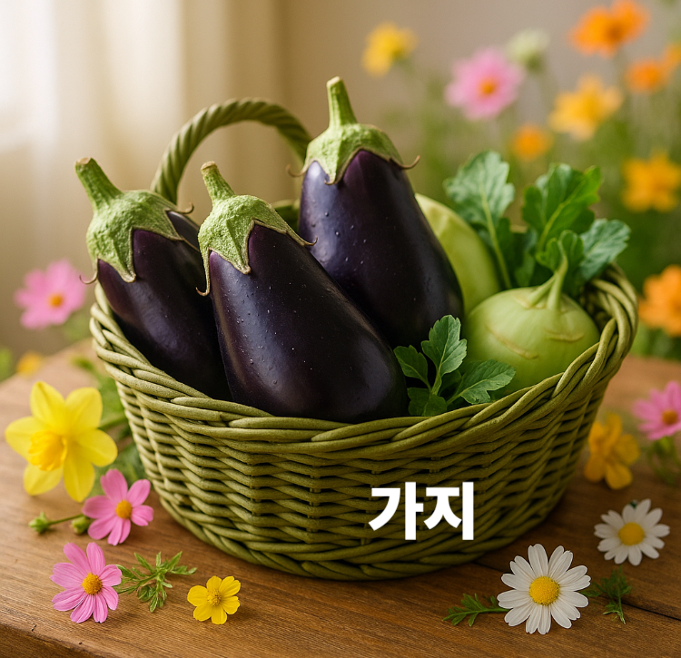 매끈한 껍질과 부드러운 과육 다이어트채소 노화예방 가지 효능 영양성분