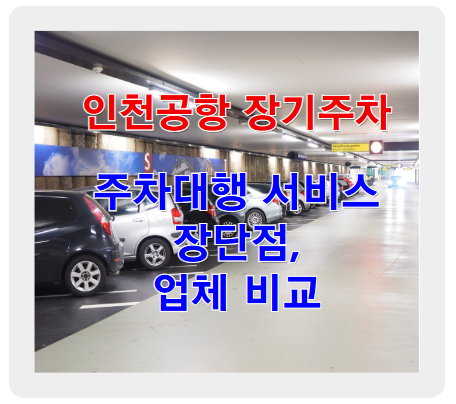 인천공항 장기주차, 주차대행 업체 비교 &amp; 이용 꿀팁