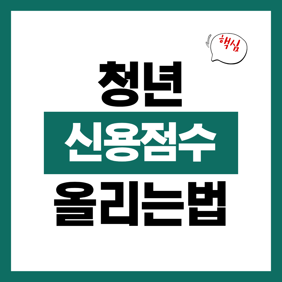 청년 신용점수 올리는 정부지원 방법에 대해 알아보고 바로 회복하기