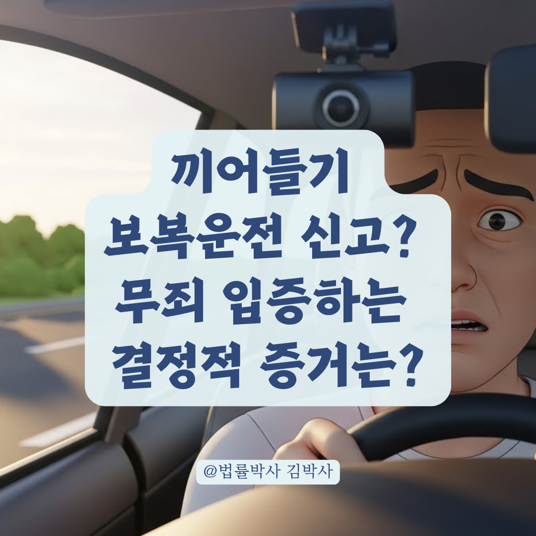 끼어들기로 사고 났는데 상대방이 보복 운전 고소 위협? 무죄 입증하는 방법 총정리.