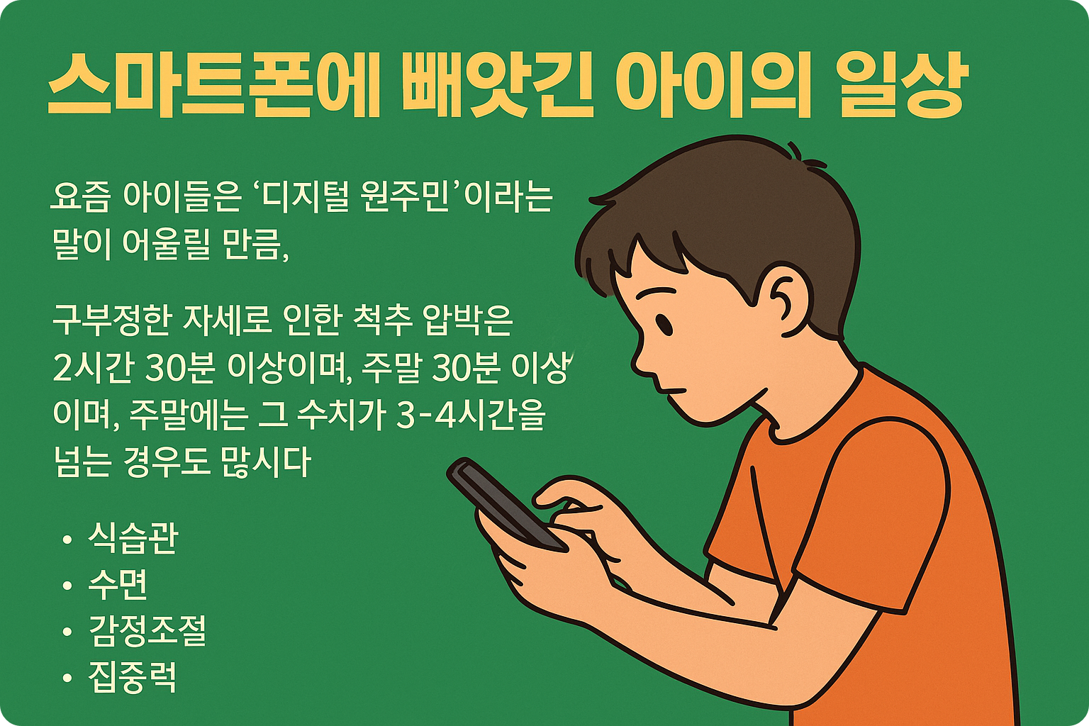 우리 아이, 스마트폰이 식욕도 빼앗는다?