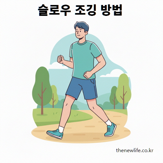 슬로우 조깅 방법을 설명하는 일러스트