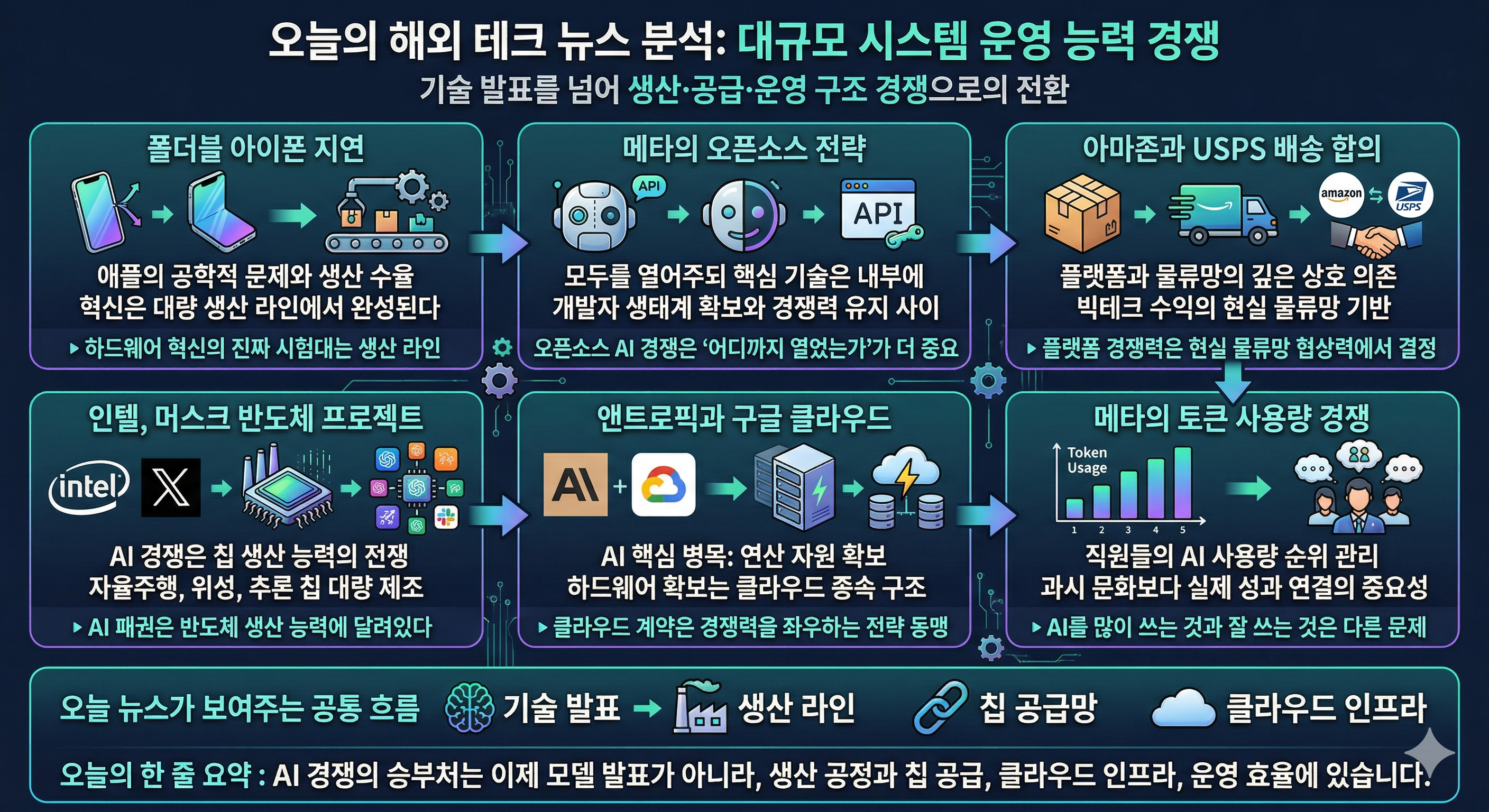 폴더블 아이폰 지연부터 AI 인프라 경쟁까지