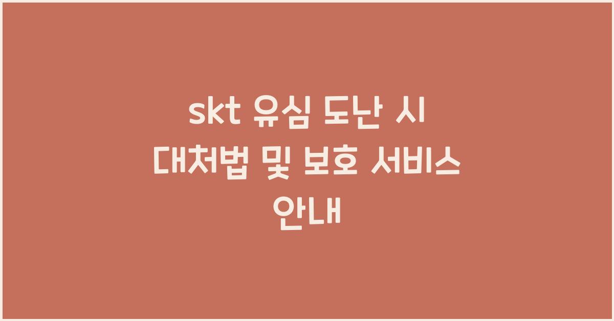 skt 유심 도난
