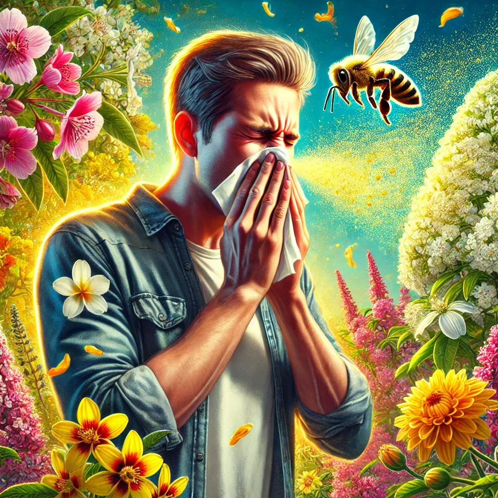 꽃가루 알레르기로 재채기하는 꿈