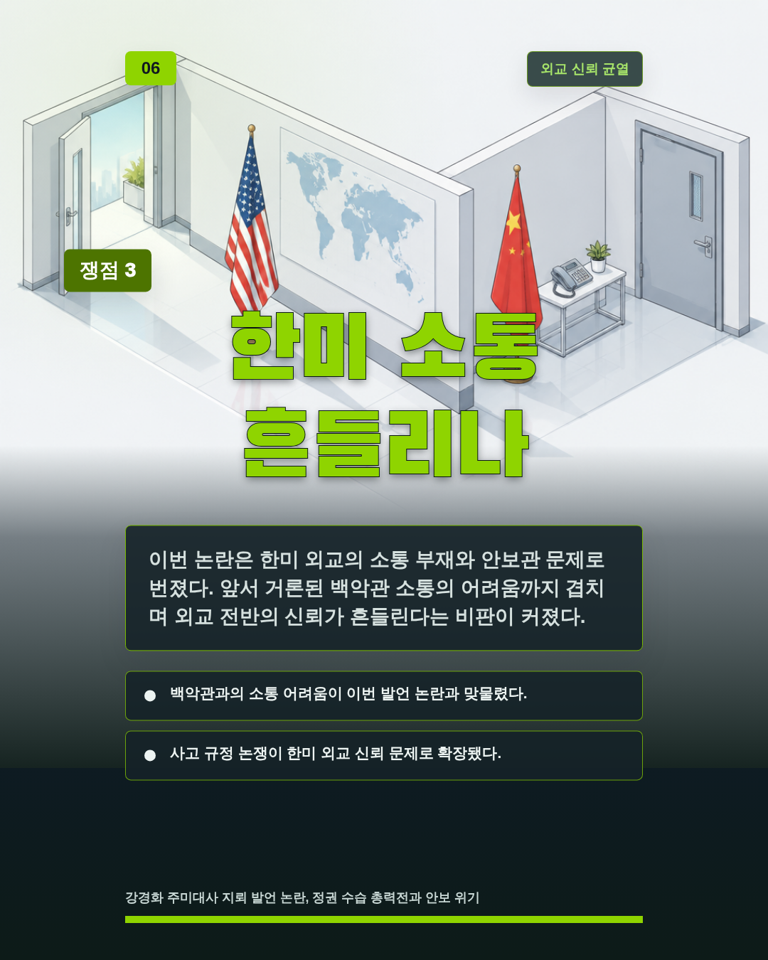 한미 소통 흔들리나