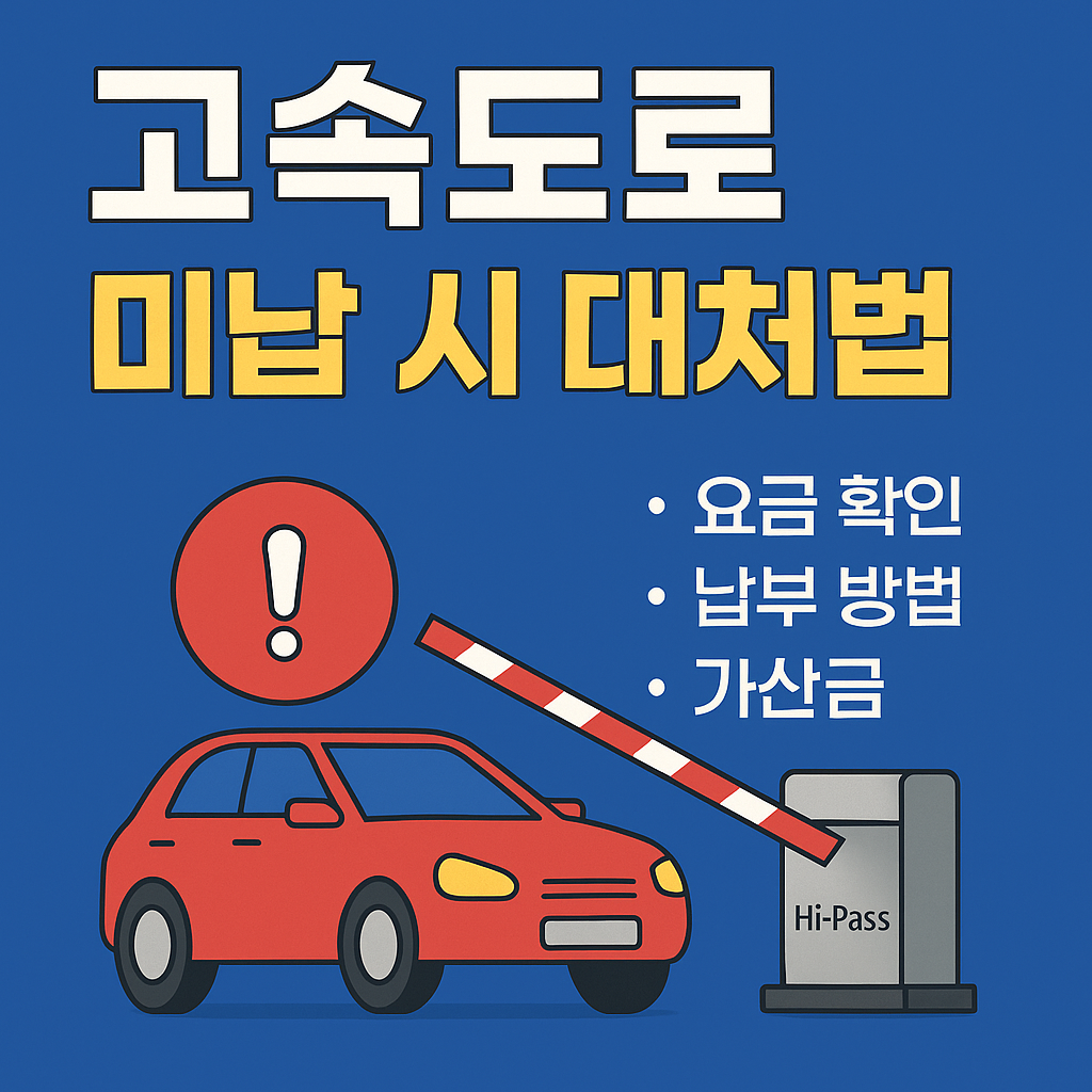 고속도로 통행료 미납 시 대처법 (요금 확인·납부 방법·가산금까지 총정리) 관련 사진