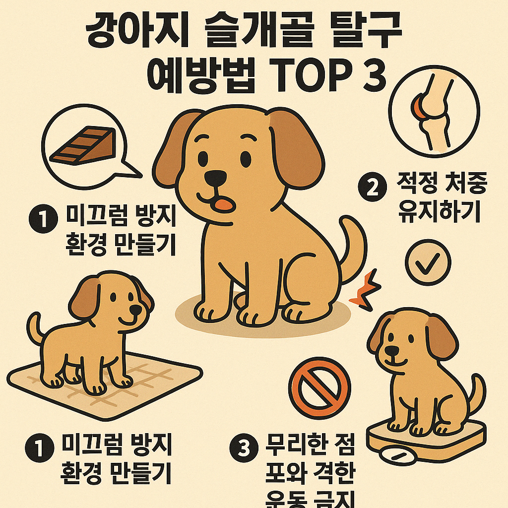 🐾 강아지 슬개골 탈구 예방법 TOP 3
