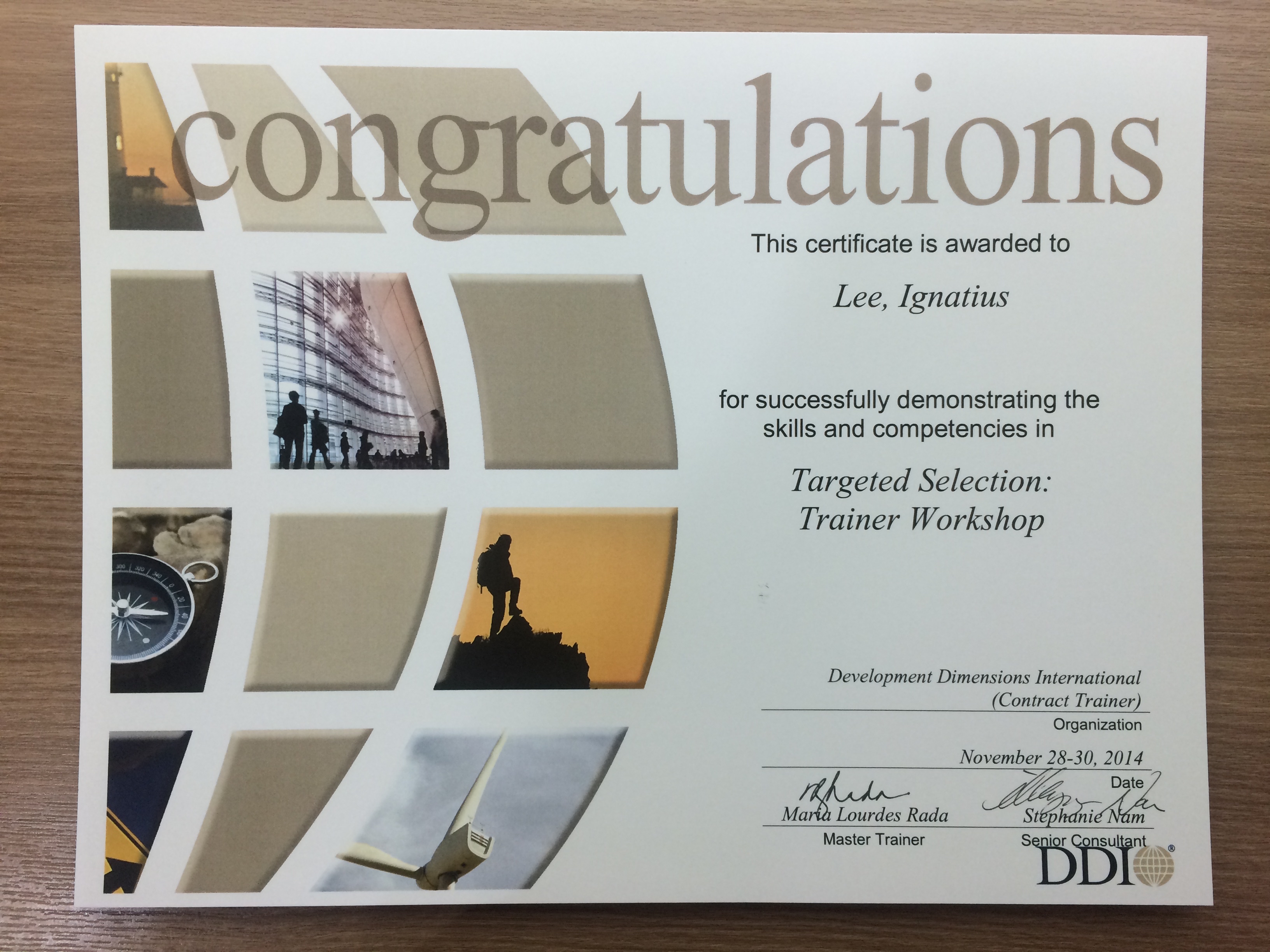 [축하]DDI Certified Targeted Selection Trainer