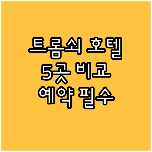 트롬쇠 호텔 예약 전 꼭 확인해야 할