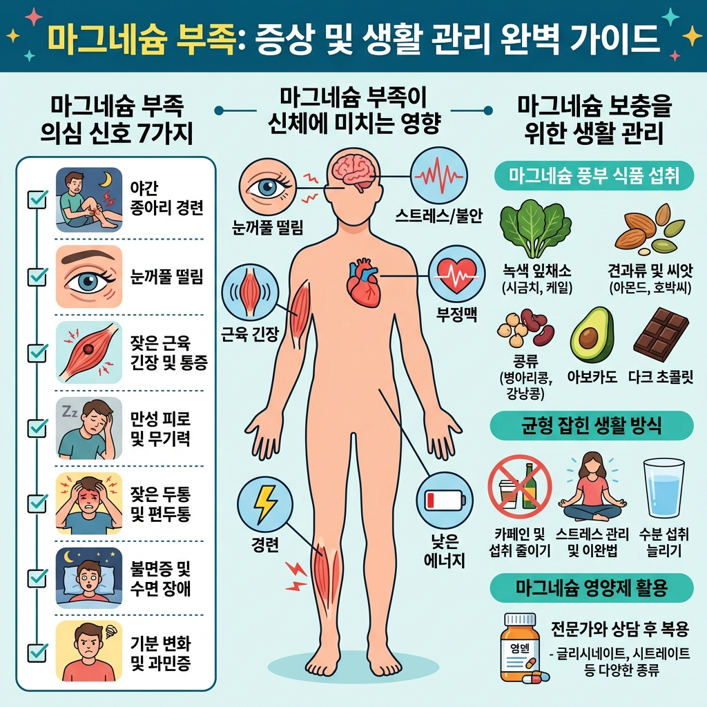 마그네슘 부족 증상 7가지, 신호 점검과 보완법