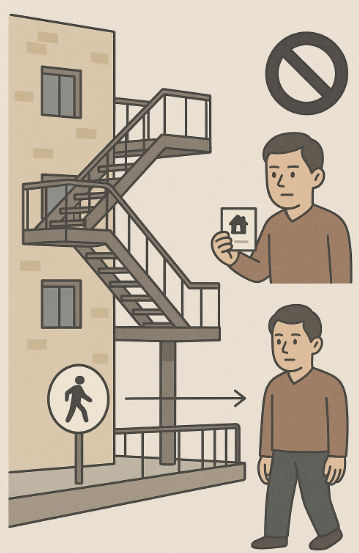 외부 철제 계단