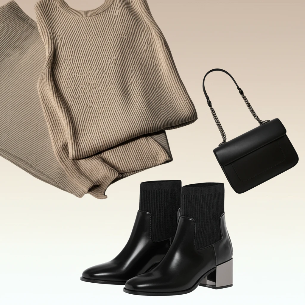 니트 스커트 코디 팁: 체형 커버 스..