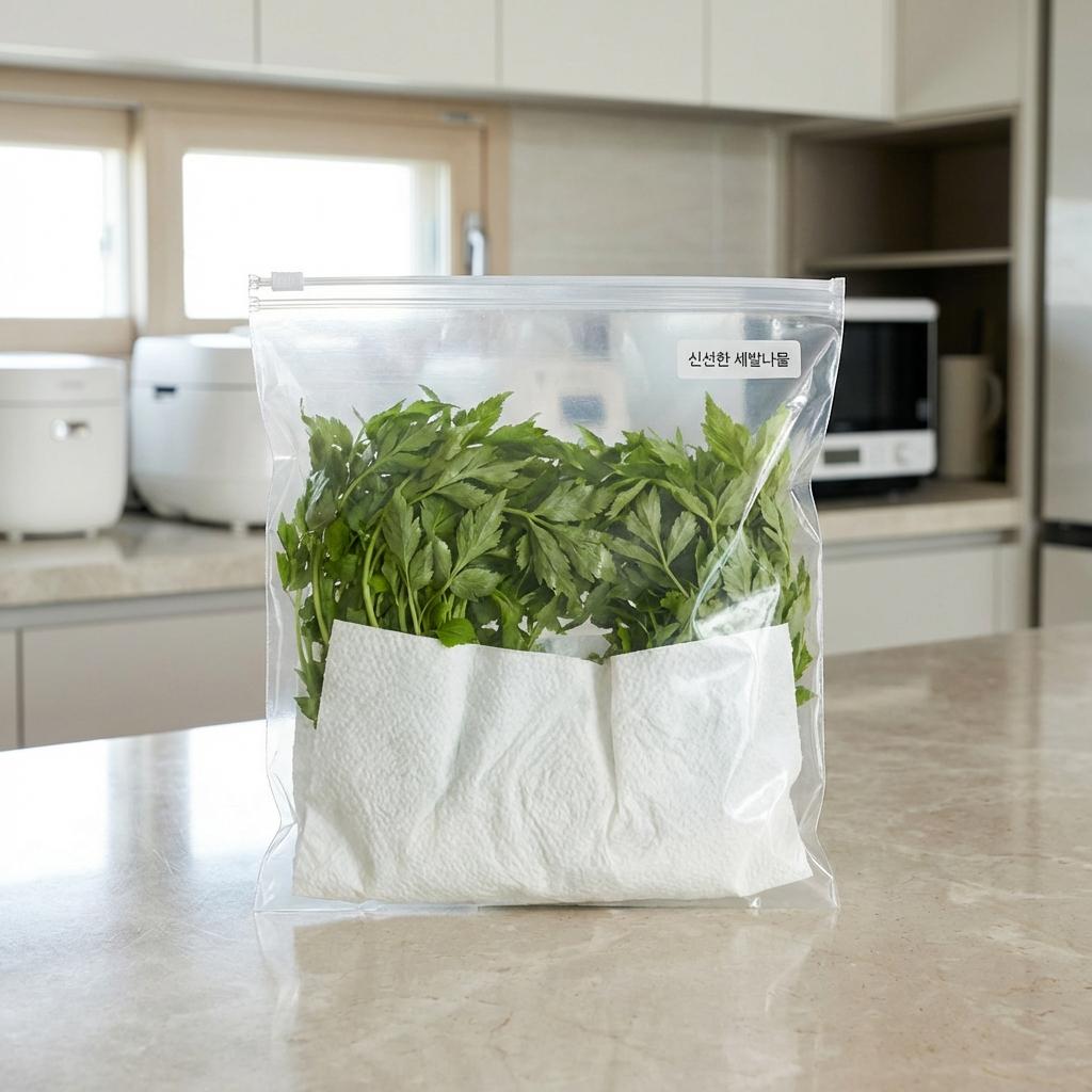 세발나물 보관법 신선하게 유지하기