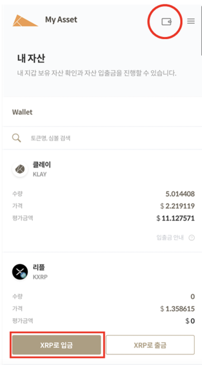 리플 입금주소 확인